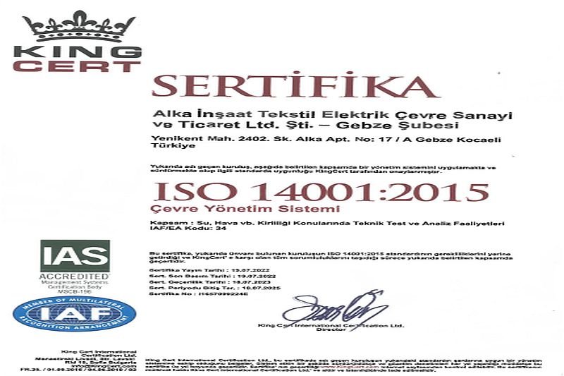 ISO 14001 Belgesi