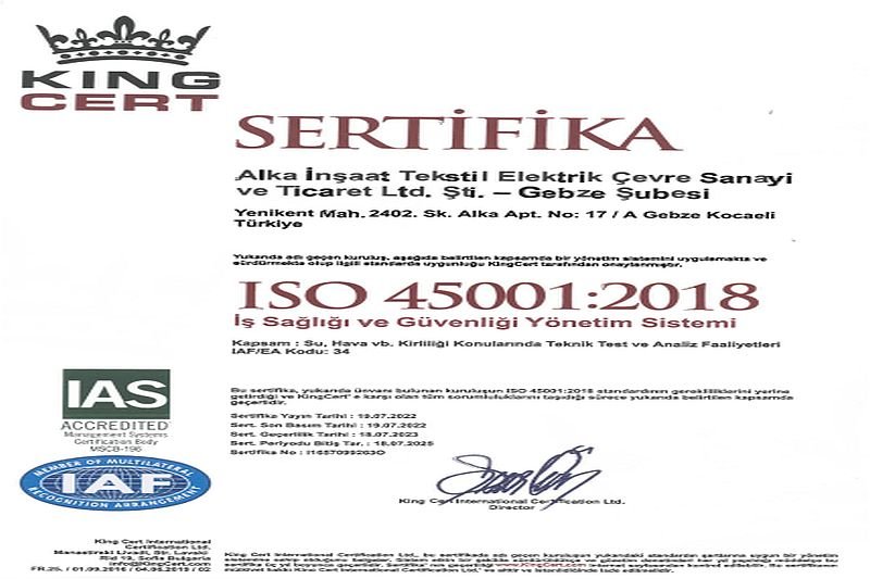 ISO 45001 Belgesi