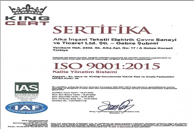 ISO 9001 Belgesi