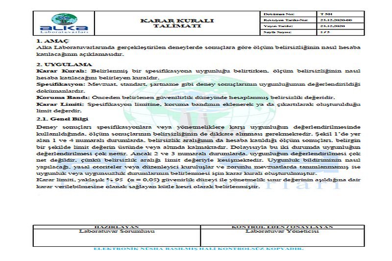 Karar Kuralı Talimatı